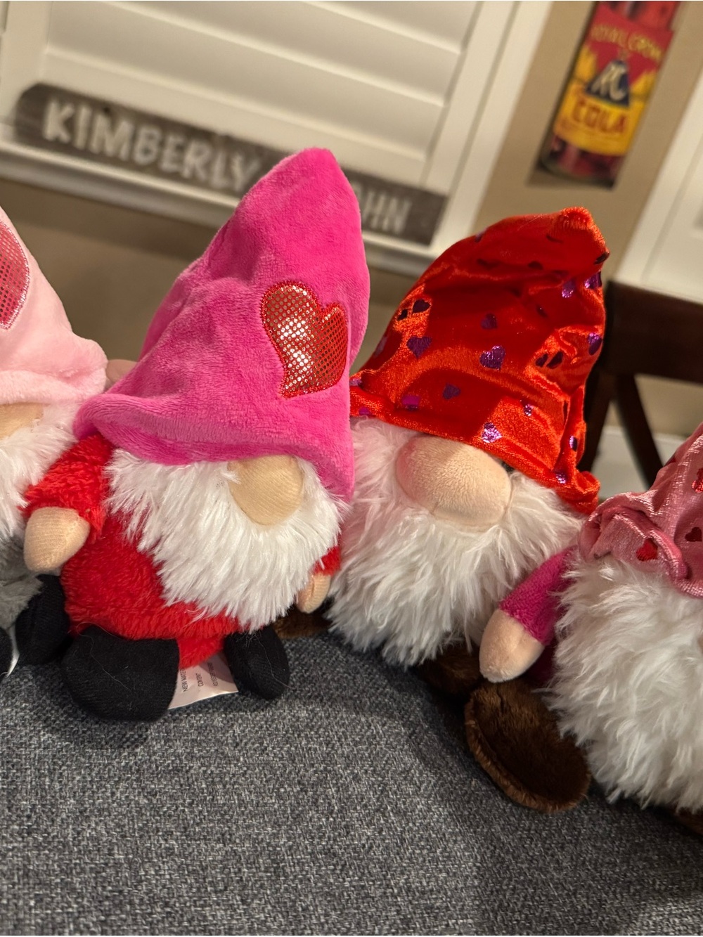 Plush Valentine's Gnomes- Pink & Red Hat love hearts